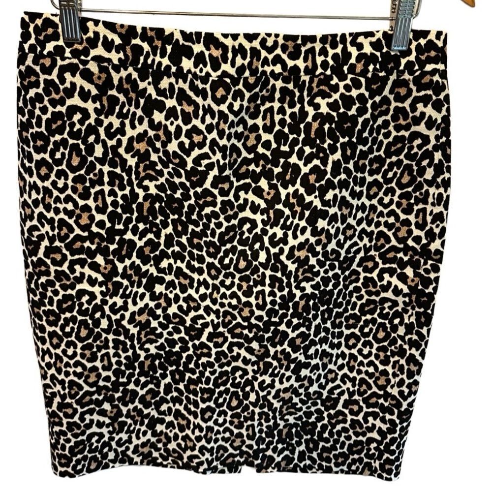 J. Crew Leopard Print Pencil Skirt